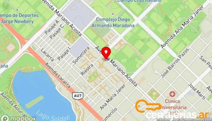 mapa de Cerrajero de automotor BDN  en Cdad. Autónoma de Buenos Aires
