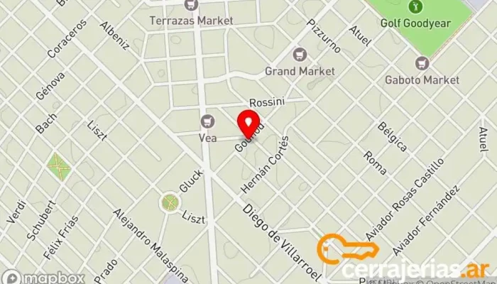 mapa de Cerrajero Luis 24hs Cerrajero en Hurlingham