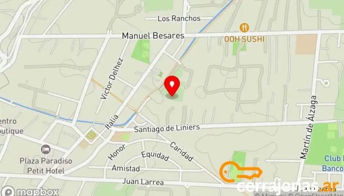 mapa de Clos de Chacras, bodega y restaurante Bodega, Restaurante, Tienda de vinos en Chacras de Coria