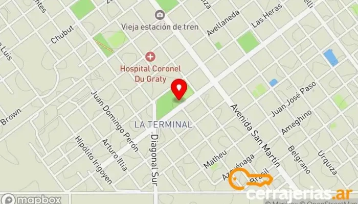 mapa de Coronel Du Graty  en Coronel Du Graty