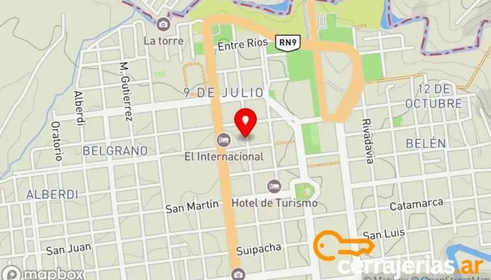 mapa de Corralón Burgos Tienda de materiales para la construcción en La Quiaca