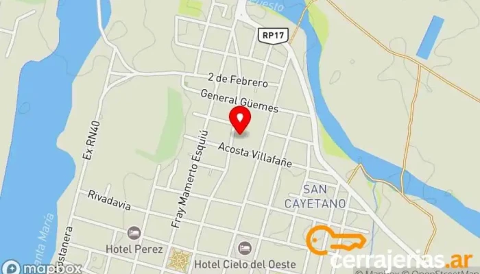 mapa de CPFTA Aurora de un Mundo Nuevo Escuela técnica en Santa María