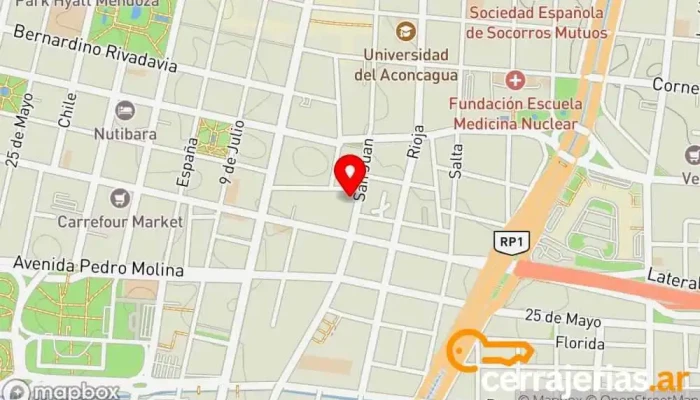 mapa de CR. CERRAJERÍA Cerrajero en ciudad