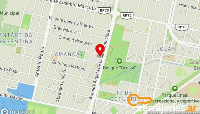 mapa de Ctek - Aberturas de Aluminio Fábrica en Rafaela