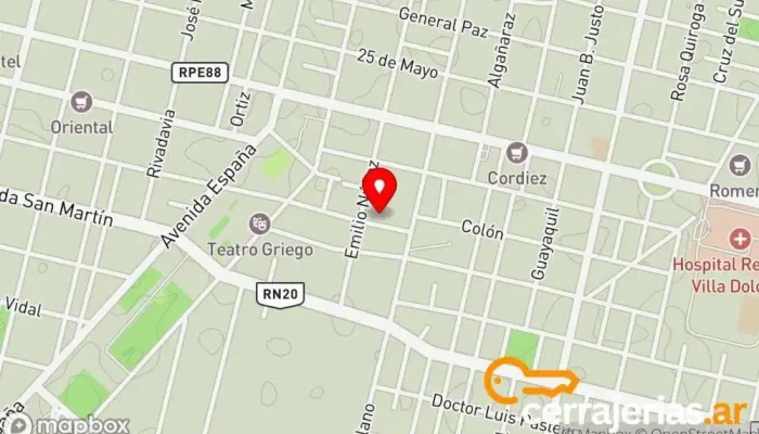 mapa de DaluminiO Fábrica de puertas en Villa Dolores