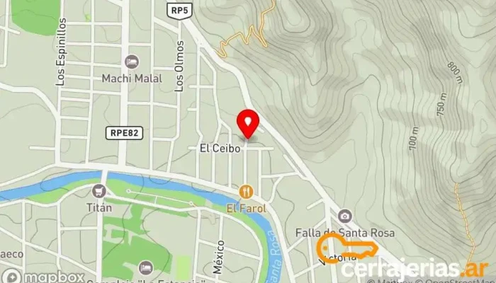 mapa de DC Pintura y Revestimientos Pintura en Santa Rosa de Calamuchita