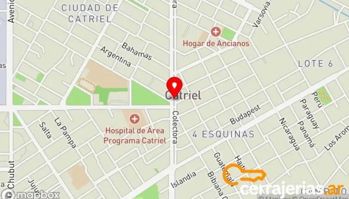 mapa de Del Sur Catriel SRL. Comercio en Catriel