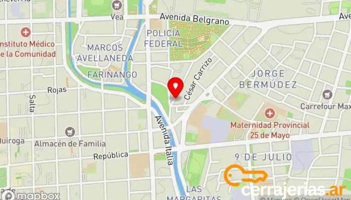 mapa de Departamentos Catamarca  en San Fernando del Valle de Catamarca