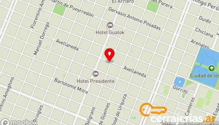 mapa de Derka y Vargas Concesionario de automóviles en Sáenz Peña