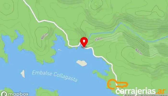 mapa de Dique de Collagasta Atracción turística en El Alto