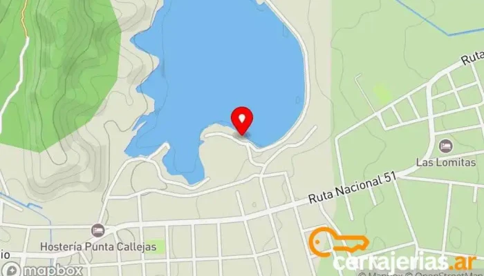 mapa de Dique Las Lomitas Parque infantil en Campo Quijano
