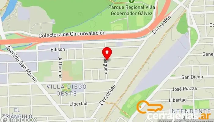 mapa de EAM ABERTURAS Fábrica en Villa Gdor. Galvez