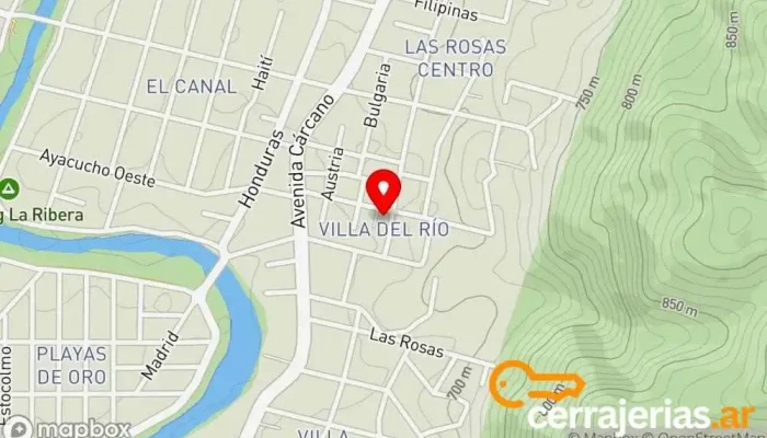 mapa de El Abuelo Restauraciones de Muebles Servicio de restauración de muebles antiguos, Servicio de restauración artística, Tienda de muebles, Tienda de muebles rústicos en Villa Carlos Paz