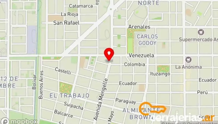 mapa de El Arca Papelera Fábrica de papel en Cipolletti
