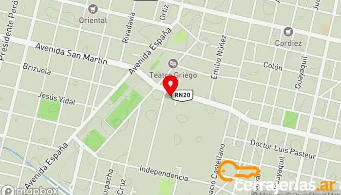 mapa de El Colonial Materiales de Demolicion Proveedor de puertas en Villa Dolores