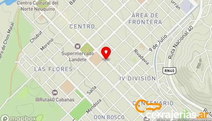 mapa de El Corralon Chos Malal Ferretería en Chos Malal