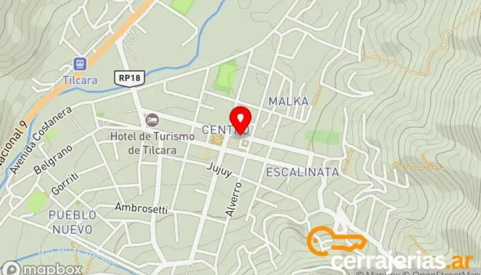 mapa de EL NUEVO PROGRESO Restaurante en Tilcara