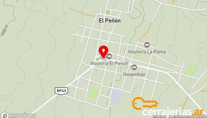 mapa de El Peñón  en El Peñón
