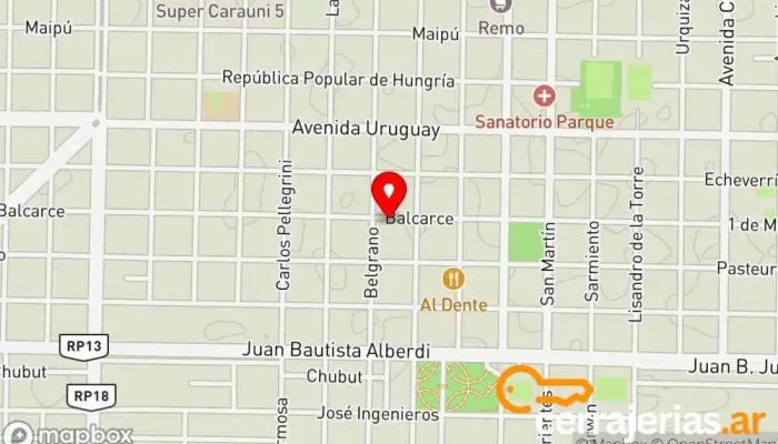 mapa de El Tropezón Proveedor de materiales de construcción, Tienda de materiales para la construcción, Proveedor de puertas, Tienda de materiales de aislamiento, Pinturería, Tienda de artículos para piscinas, Tienda de herramientas, Proveedor de ventanas en Villa Angela