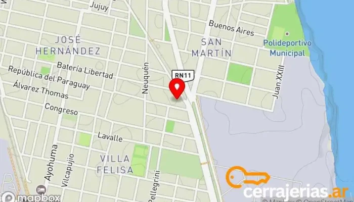 mapa de elMaderero.com Establecimiento de venta de madera en San Lorenzo