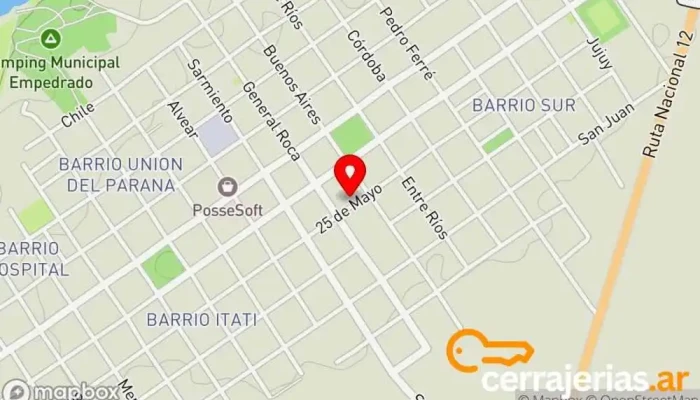 mapa de Empedrado  en Empedrado