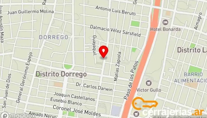 mapa de Ennia Carpinteria Fábrica de muebles, Ventana de aluminio, Fábrica de puertas, Tienda de muebles, Carpintero en Dorrego