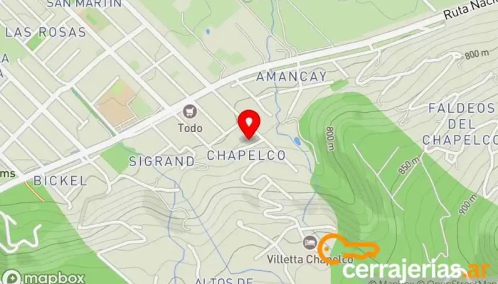 mapa de Epcarpinteria Taller de instalación de puertas y ventanas en San Martín de los Andes