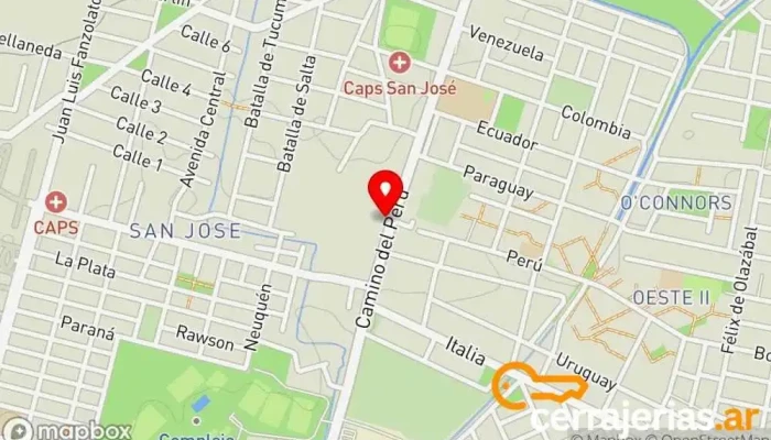 mapa de Expo Tucuman Centro de comercio y exhibiciones en Yerba Buena