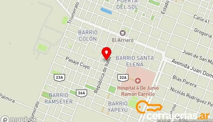 mapa de Fabrica De Aberturas Y Muebles EL ALGARROBO Carpintería en Sáenz Peña