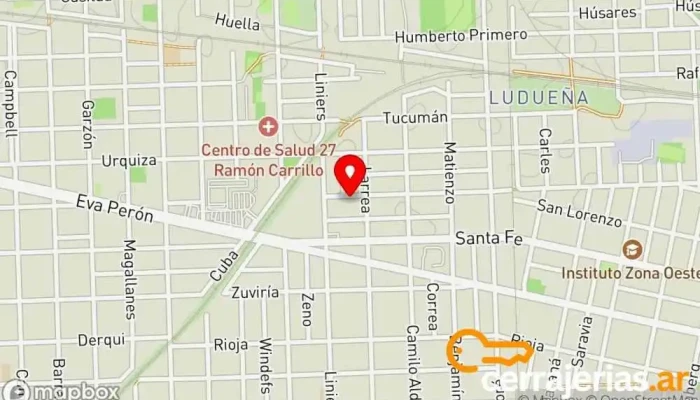 mapa de Fanner Aberturas Proveedor de ventanas en Rosario