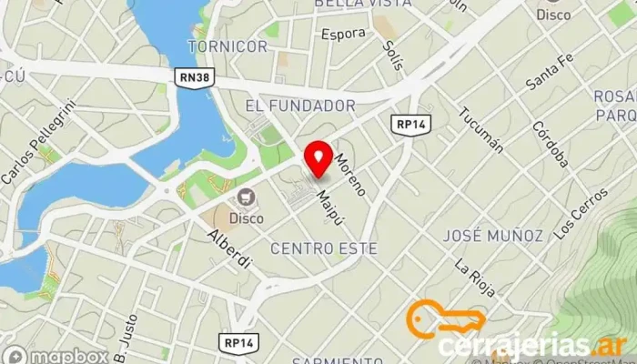 mapa de Ferretería Avenida Ferretería, Tienda de artículos para pintura, Tienda de herramientas en Villa Carlos Paz