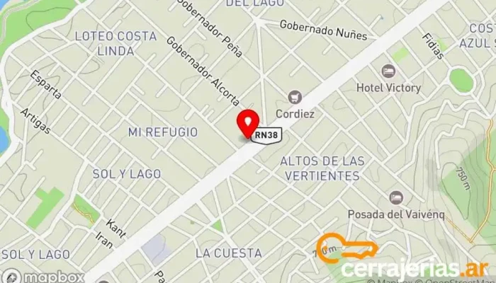 mapa de Ferretería Irigoyen Ferretería en Villa Carlos Paz