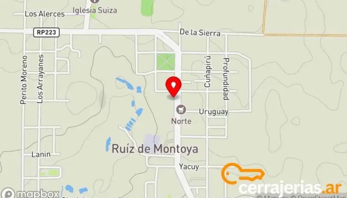 mapa de Ferretería Ferretería en Ruiz de Montoya