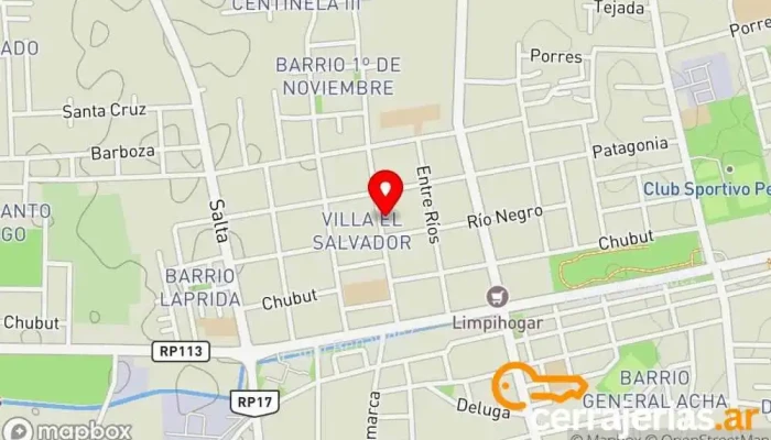 mapa de Ferreteria Pereyra Ferretería en Chimbas