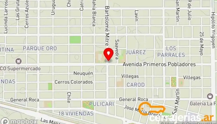 mapa de Ferroga Ferretería en Gral. Fernandez Oro