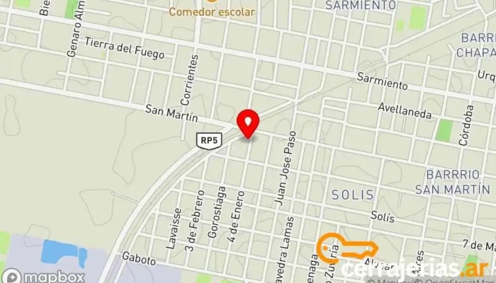 mapa de Gian - Aberturas de Aluminio  en Santo Tomé