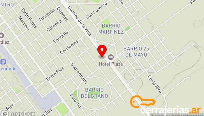 mapa de Gomeria 24 Horas Taller de automóviles, Taller de reparación de automóviles, Tienda de accesorios para automóviles, Taller de reparación de motos, Servicio de cambio de aceite en Río Segundo