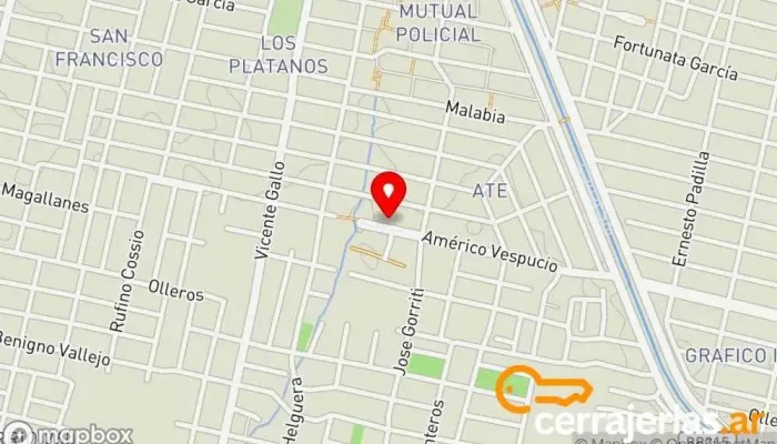 mapa de Gonzalez HS s.a. Carpintero en San Miguel de Tucumán