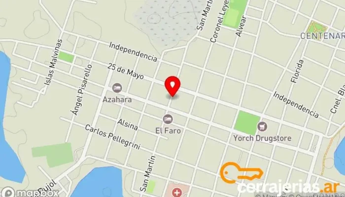 mapa de GOYIN vidrios y aluminios Fábrica en Saladas