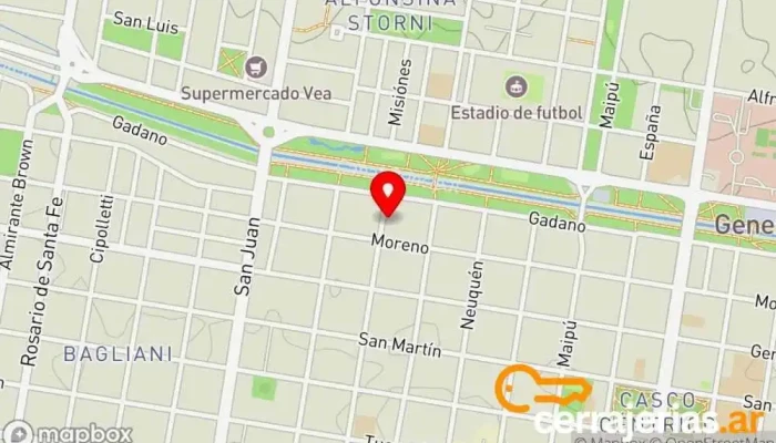 mapa de GP ABERTURAS Empresa constructora en Gral. Roca