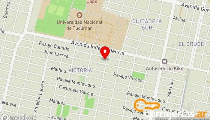 mapa de GsDesign Herrero, Fábrica de muebles en San Miguel de Tucumán