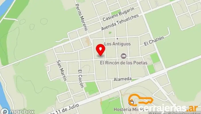 mapa de Herrería Figueroa/Welding Shop Soldador en Z9041 Los Antiguos
