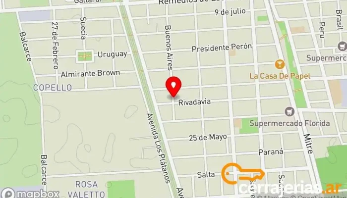 mapa de Herrería Lucarelli Herrero en Cap. Bermúdez