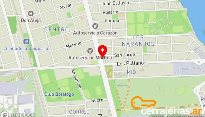 mapa de Herrería Rosario Tec Herrero en Granadero Baigorria