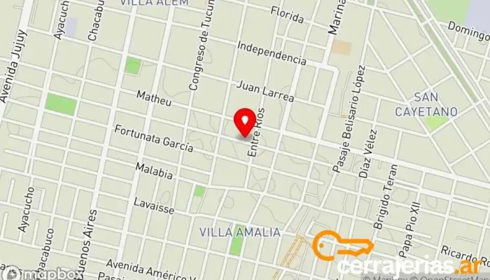 mapa de Herrería y construcción Fernandez Empresa constructora en San Miguel de Tucumán