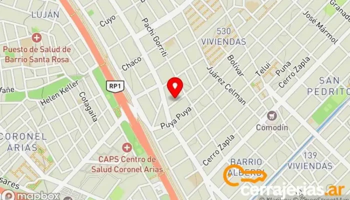 mapa de Hierros La Quiaca Tienda de materiales para la construcción en San Salvador de Jujuy