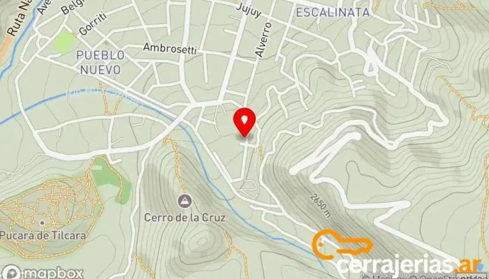 mapa de Hospedaje Elias Alojamiento en Tilcara