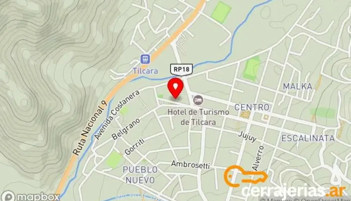 mapa de Hospedaje Lima Albergue en Tilcara