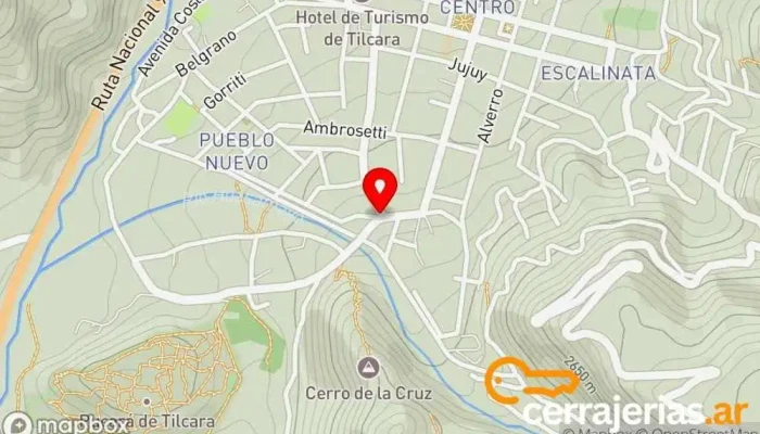 mapa de Hostal La Casa Del Puente Hotel en Tilcara