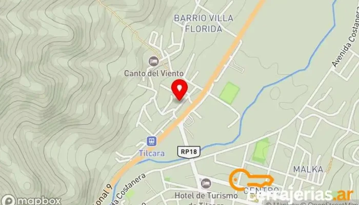 mapa de Hosteria San Jose Albergue en Tilcara
